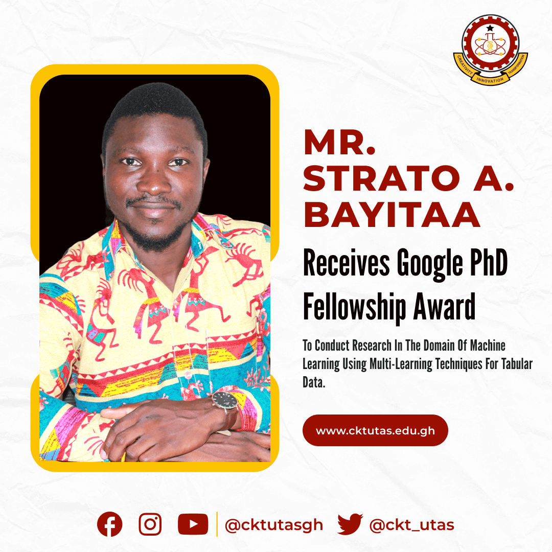 Mr. Strato A. Bayitaa receives the Google PhD Fellowship Award