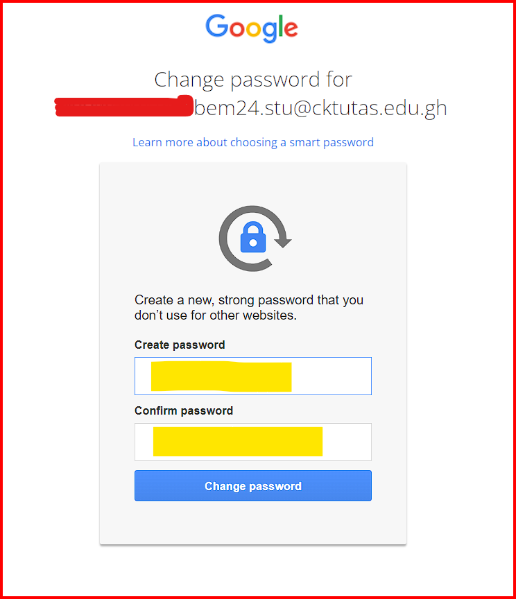 Student Email Setup - Update Password - CKT-UTAS