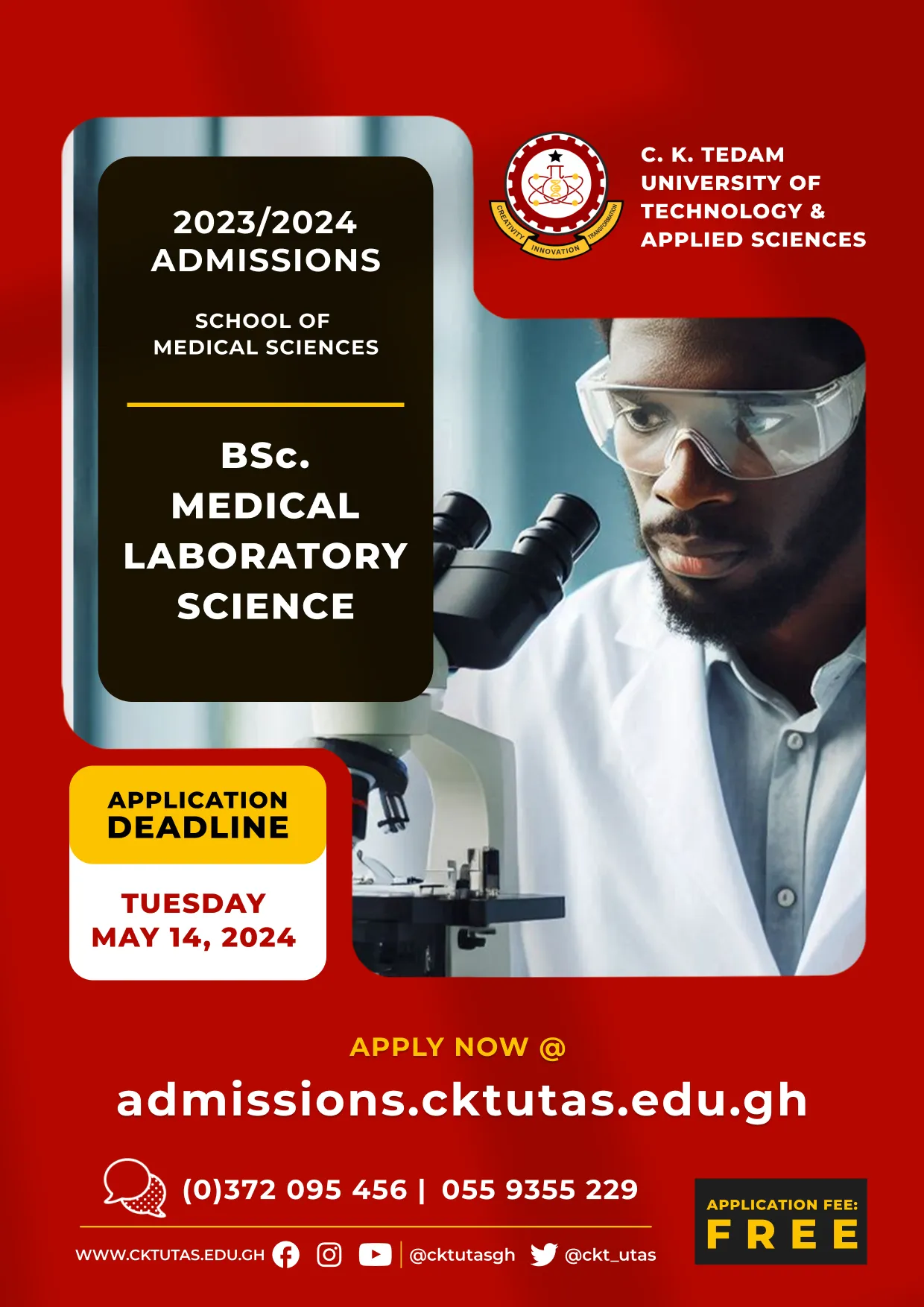 2023/2024 medical lab admissions - CKT-UTAS